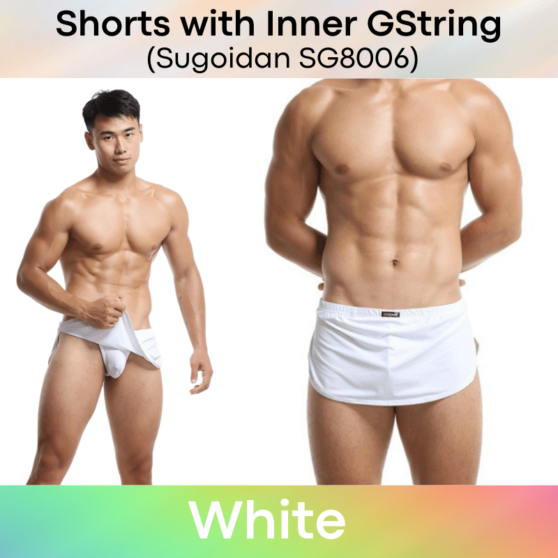 Men's Shorts : High Side Split with Inner GString (Sugoidan SG8006)