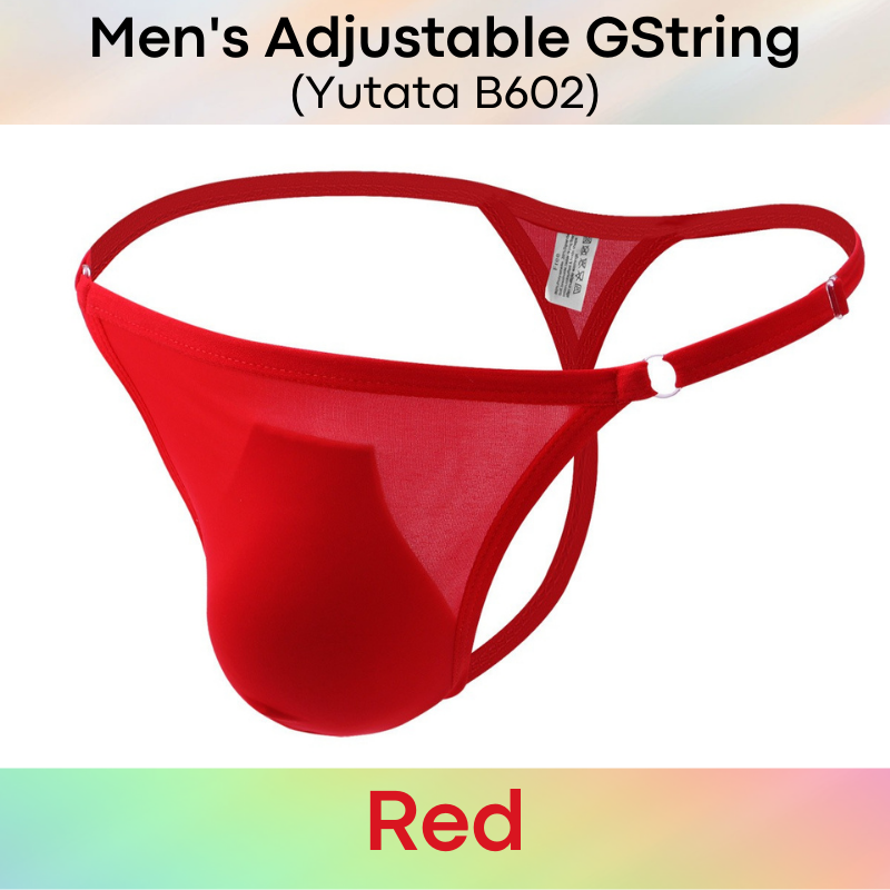 Men's GString : Adjustable Strap Ice Silk Underwear (Yutata 602)