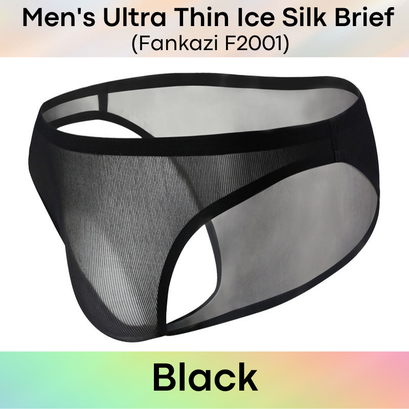 Men's Brief : Ice Silk Ultra Thin No Line Underwear (Fankazi F2201)