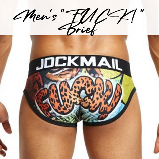 Men's Brief : "FXXX!" Tiger Underwear (Jockmail JM330)