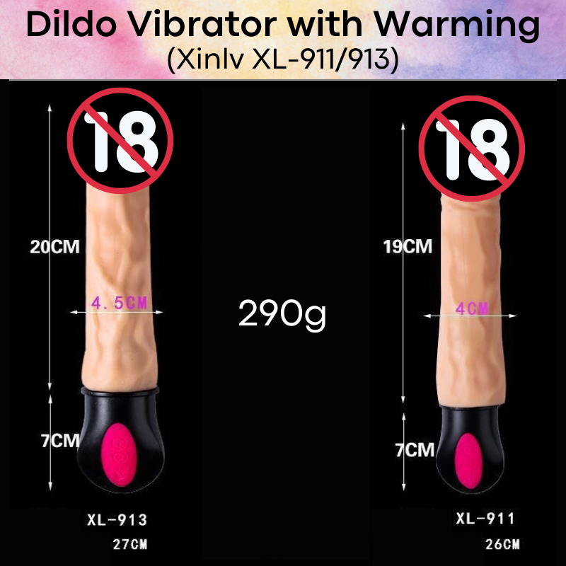 Adult Toy : Dildo Vibrator with Warming (Xinlv XL-912/913)