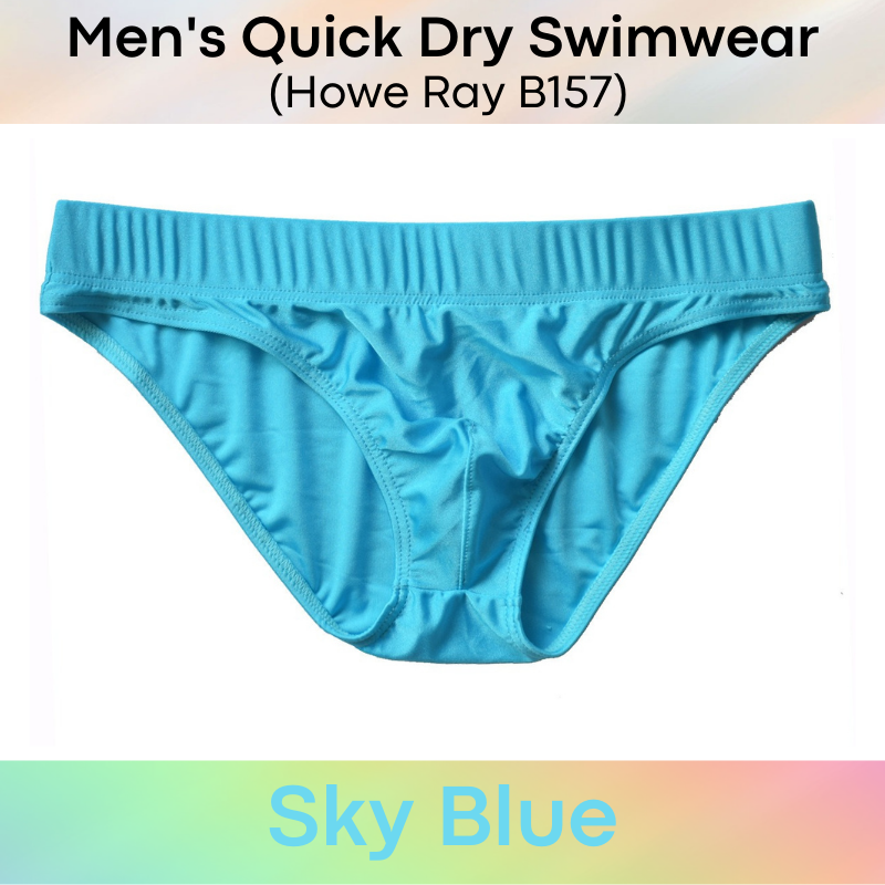 Men's Swimwear : Bikini Brief Swim Trunks (Howe Ray B157)