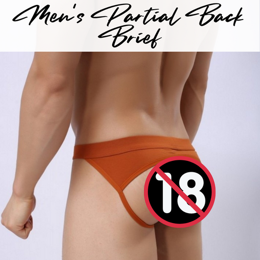 Men's Brief : Partial Back Underwear (Brave Person BP1158)