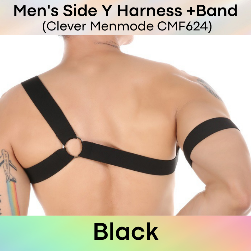 Men's Harness : Side Y with Armband (Clever Menmode CMF624)