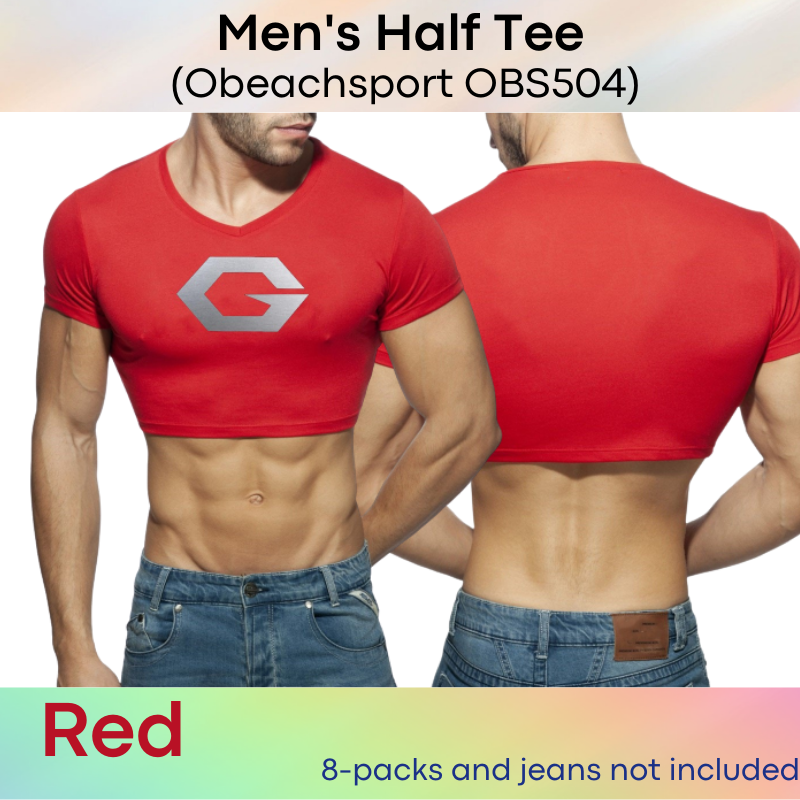 Men's Tee : Half Vest Cropped Tee (Obeachsport OBS504)