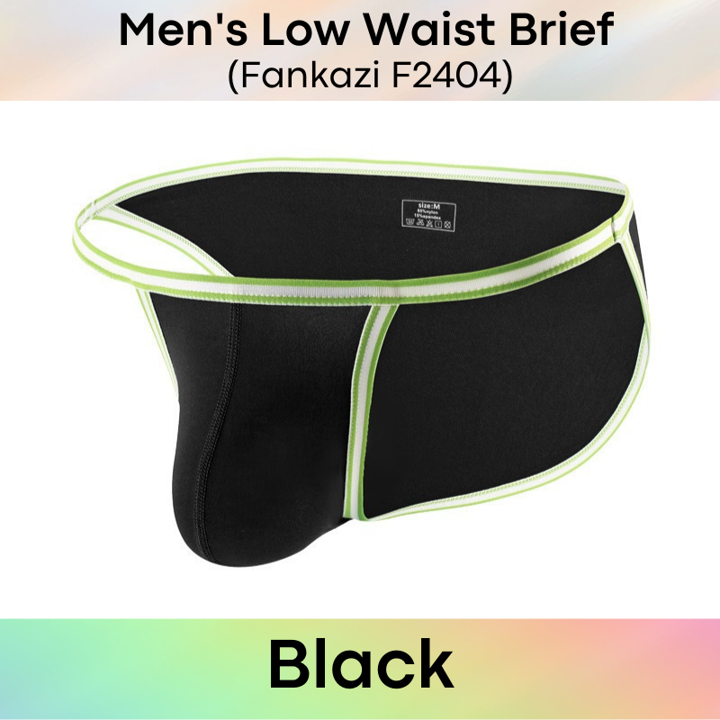 Men's Brief : Low Waist Nylon Underwear (Fankazi F2404)