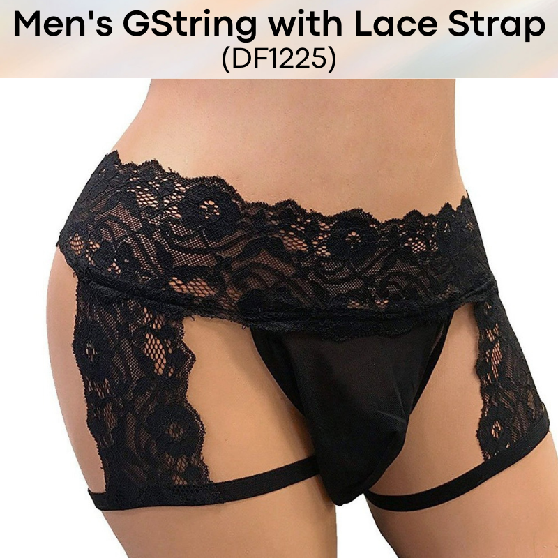 Men's GString : Side Straps Lace Underwear (DF1225)