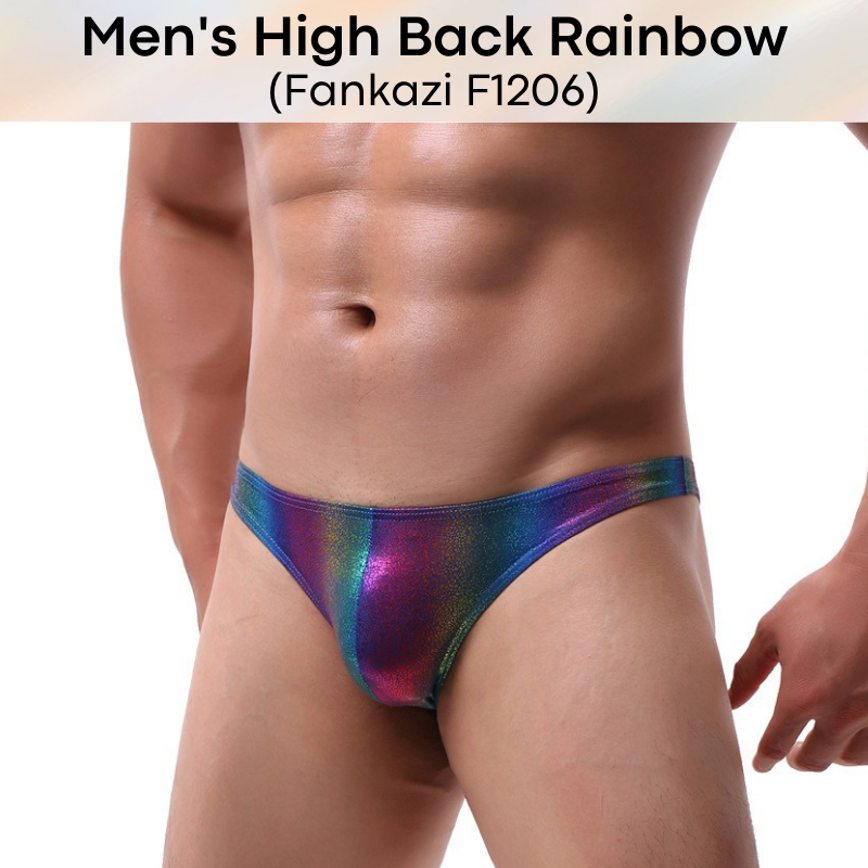 Men's Brief : Highback Rainbow Underwear (Fankazi F1206)