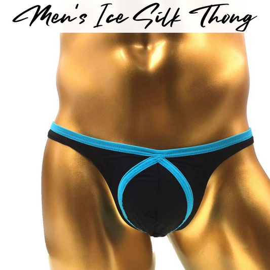 Men's Thong : Ice Silk Underwear (Menssexi 871A13)